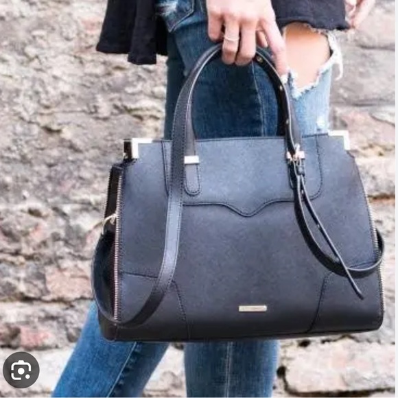 Rebecca Minkoff Handbags - Rebecca Minkoff Amorous Satchel Black Leather Crossbody Tote Bag